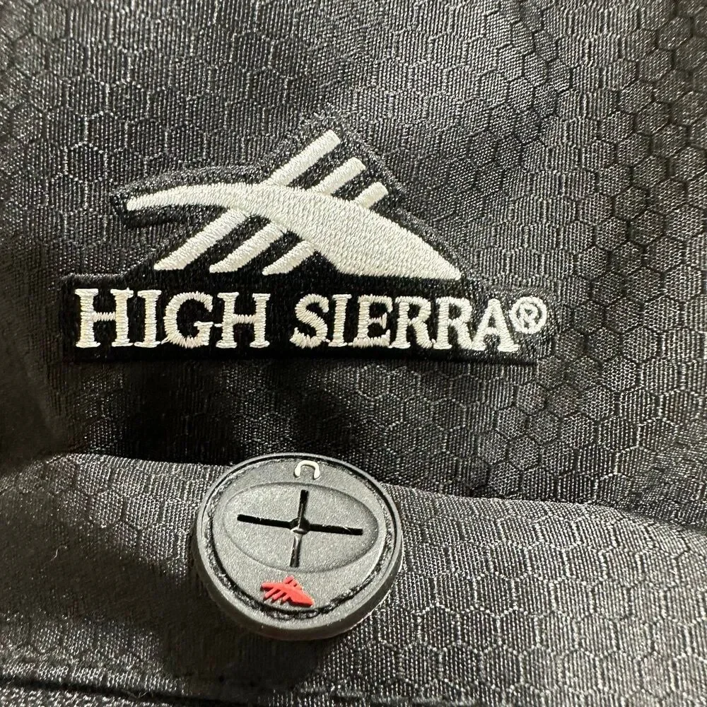 NWT High Sierra Impact Black Backpack Embroidered